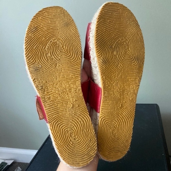 Sergio Tomani | Leather Two Strap Boho Buckle Platform Espadrille Sandals - Picture 6 of 8